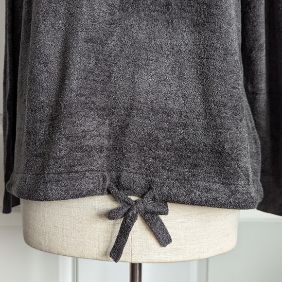 Barefoot Dreams Pullover Top Slouchy CozyChic Ultra Lite® Knit Carbon M NWT - Picture 4 of 14